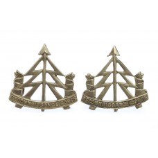 Pair of Reconnaissance Corps White Metal Collar Badges