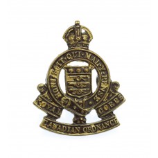 Royal Canadian Army Ordnance Corps Collar Badge - King's Crown