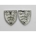 Pair of Essex and Southend-on-Sea Police Collar Badges