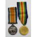 WW1 British War & Victory Medal Pair - Pte. J. Lapworth, Duke of Cornwall's Light Infantry
