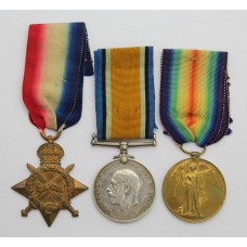 WW1 1914-15 Star Medal Trio - Pte. T.S. Thompson, Army Service Corps
