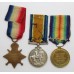 WW1 1914-15 Star Medal Trio - Pte. T.S. Thompson, Army Service Corps