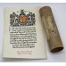 WW1 Memorial Plaque (Death Penny) and Scroll - Pte. J. Coleman, 9th Bn. Royal Sussex Regiment - K.I.A.