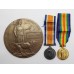 WW1 British War Medal, Victory Medal and Memorial Plaque - Pte. W. Hyner, 1st Bn. London Regiment - K.I.A.