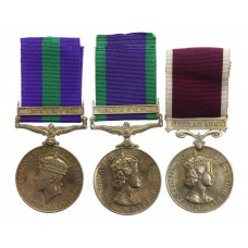 General Service Medal (Clasp - Malaya), Campaign Service Medal (Clasp - Borneo) and LS&GC Medal Group of Three - S.Sgt. Purnabahadur Rai, 7th Gurkha Rifles