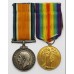 WW1 British War & Victory Medal Pair - Pte. W. Ferguson, Machine Gun Corps