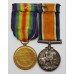 WW1 British War & Victory Medal Pair - Pte. W. Ferguson, Machine Gun Corps