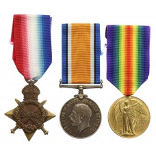 WW1 1914-15 Star Medal Trio - Pte. W.A. Naylor, West Riding Regiment