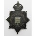 Borough of Hastings Police Night Helmet Plate - King's Crown