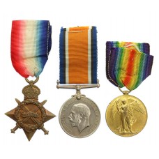 WW1 1914-15 Star Medal Trio - Pte. G.H. Howard, King's Own (Royal Lancaster Regiment)