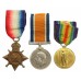 WW1 1914-15 Star Medal Trio - Pte. G.H. Howard, King's Own (Royal Lancaster Regiment)