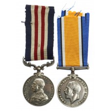 WW1 Military Medal and British War Medal - Pte. R. Harrison, 9th Bn. King's Own Yorkshire Light Infantry - Wounded