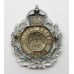 Dudley Borough Police Wreath Helmet Plate - King's Crown