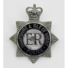 Hampshire & Isle of Wight Police Senior Officer's Enamelled Cap Badge - Queen's Crown