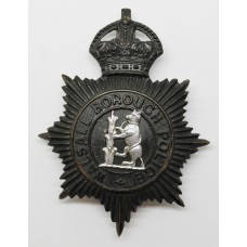 Walsall Borough Police Night Helmet Plate - King's Crown