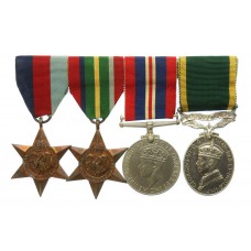 WW2 Japanese Prisoner of War Territorial Efficiency Medal Group of Four - Gnr. C. Hill, 125th Anti-Tank Regt, Royal Artillery