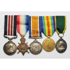WW1 Military Medal, 1914-15 Star Trio and Territorial Efficiency Medal Group of Five - Sjt. H. O'Neil, 211 / E. Lan. Bde. Royal Artillery