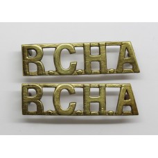 Pair of Royal Canadian Horse Artillery (R.C.H.A.) Shoulder Titles