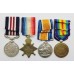 WW1 Military Medal, 1914 Mons Star, British War & Victory Medal Group of Four - Bmbr. E.W. Brown, Royal Artillery