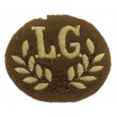 British Army Lewis Gunner (L.G.) Cloth Proficiency Arm Badge