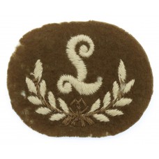 British Army Machine Gun Layer (L) Cloth Proficiency Arm Badge