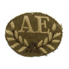 British Army Ammunition Examiner (A.E.) (Royal Army Ordnance Corps) Cloth Proficiency Arm Badge