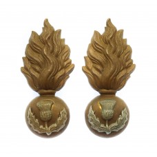 Pair of Royal Scots Fusiliers Collar Badges