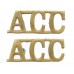 Pair of Army Catering Corps (A.C.C.) Shoulder Titles