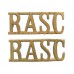 Pair of Royal Army Service Corps (R.A.S.C.) Shoulder Titles