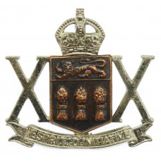 Canadian 20th Saskatchewan Dragoons (Armoured) Cap Badge - King's Crown