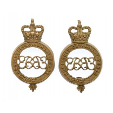 Pair of Grenadier Guards Shoulder Titles - Queen's Crown