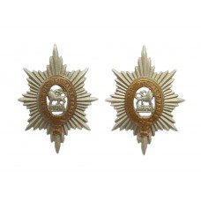 Pair of Worcestershire Regiment Bi-metal Collar Badges