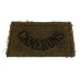 Queen's Own Cameron Highlanders (CAMERONS) WW2 Cloth Slip On Shoulder Title
