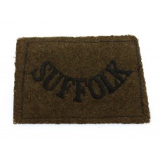 Suffolk Regiment (SUFFOLK) WW2 Cloth Slip On Shoulder Title