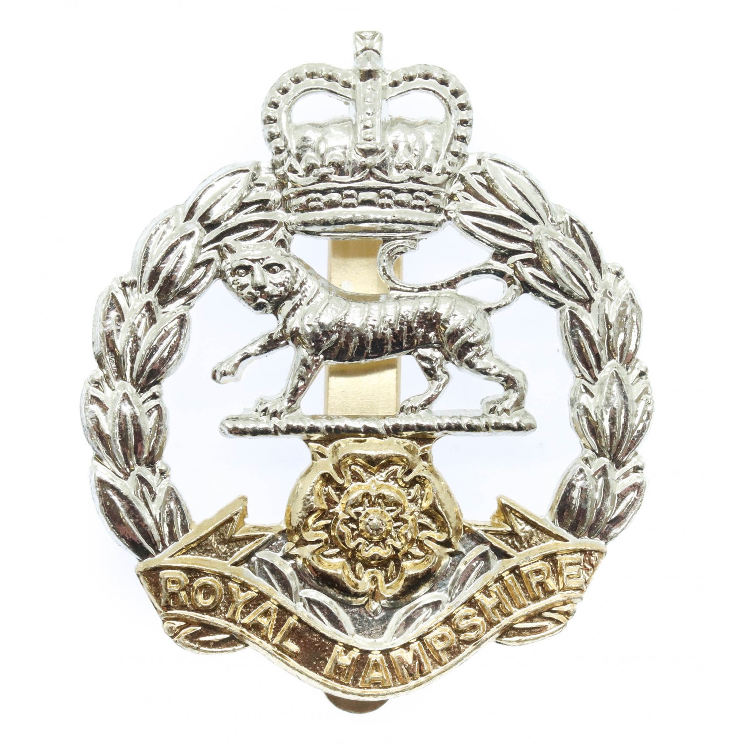 Royal Hampshire Regiment Anodised (Staybrite) Cap Badge