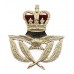 Royal Air Force (R.A.F.) Warrant Officer's Anodised (Staybrite) Cap Badge - Queen's Crown