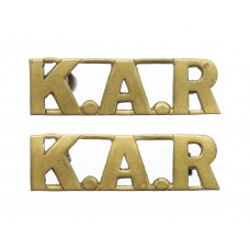 Pair of King's African Rifles (K.A.R.) Shoulder Titles