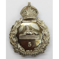Edwardian 5th Bn. Gloucestershire Regiment Officer's Silvered Cross Belt Badge