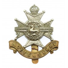 Notts & Derby Regiment (Sherwood Foresters) Cap Badge - King's Crown