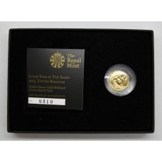 Royal Mint 2015 UK Tenth-Ounce Gold Brilliant Uncirculated £10 Coin - Lunar Year of the Sheep