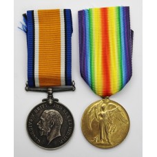 WW1 British War & Victory Medal Pair - Pte. D.B. Booth, Army Service Corps