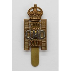 13th/18th/ QMO Royal Hussars Cap Badge - King's Crown