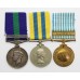 General Service Medal (Clasp - Palestine 1945-48), Queen's Korea Medal and UN Korea Medal Group of Three - Sgt. J. Willcock, Army Air Corps (4 Para) and King's (Liverpool) Regiment