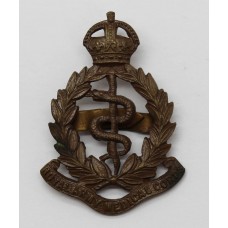 Royal Army Medical Corps (R.A.M.C.) Officer's Service Dress Cap Badge - King's Crown