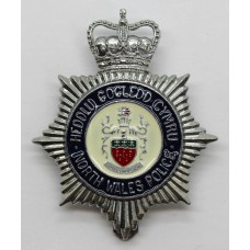 North Wales Police (Heddlu Gogledd Cymru) Enamelled Cap Badge - Queen's Crown