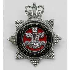 Dyfed-Powys Heddlu Police Senior Officer's Enamelled Cap Badge - Queen's Crown