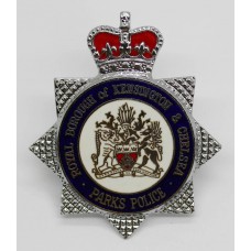 Royal Borough of Kensington & Chelsea Parks Police Enamelled Cap Badge - Queen's Crown