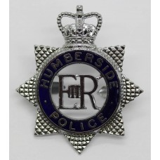 Humberside Police Senior Officer's Enamelled Cap Badge - Queen's Crown