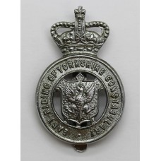 East Riding of Yorkshire Constabulary Cap Badge - Queen's Crown