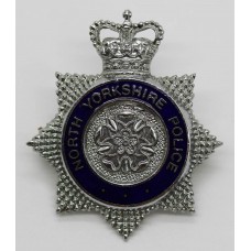 North Yorkshire Police Senior Officer's Enamelled Cap Badge - Queen's Crown